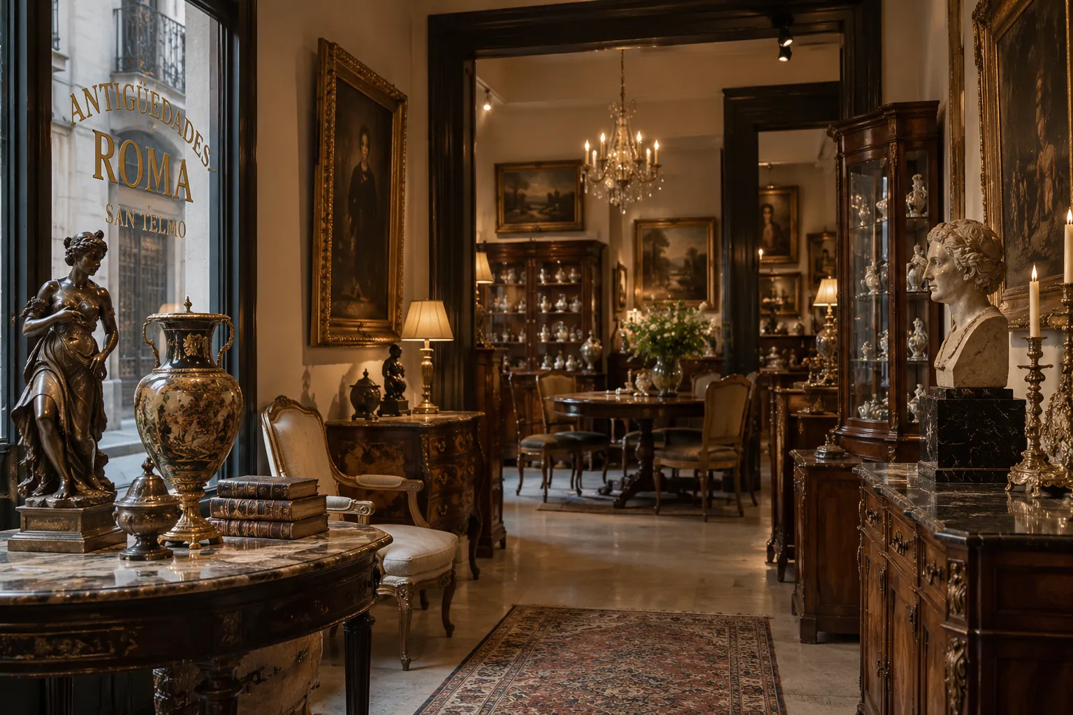 Interior de la casa Antigüedades Roma